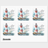 詩篇27:1聖書LORDは私の光と救いである スクエアシール (シート)