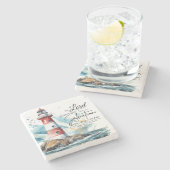 詩篇27:1聖書LORDは私の光と救いである ストーンコースター (横)