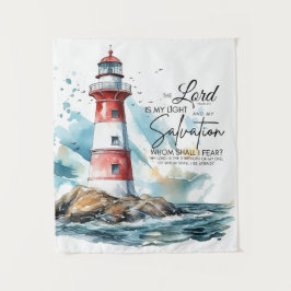 詩篇27:1聖書LORDは私の光と救いである タペストリー