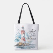 詩篇27:1聖書LORDは私の光と救いである トートバッグ (裏面)