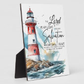 詩篇27:1聖書LORDは私の光と救いである フォトプラーク (側面)