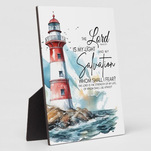 詩篇27:1聖書LORDは私の光と救いである フォトプラーク (側面)