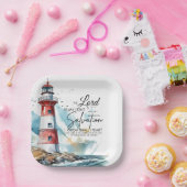 詩篇27:1聖書LORDは私の光と救いである ペーパープレート (パーティー)