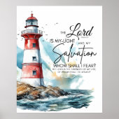 詩篇27:1聖書LORDは私の光と救いである ポスター (正面)