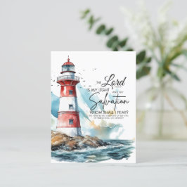 詩篇27:1聖書LORDは私の光と救いである ポストカード