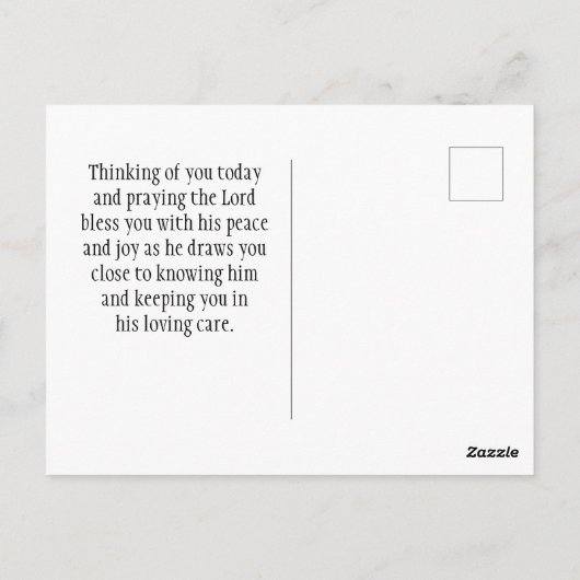 詩篇27:1聖書LORDは私の光と救いである ポストカード (裏面)