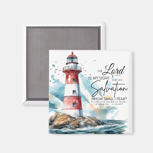 詩篇27:1聖書LORDは私の光と救いである マグネット (正面/裏面)