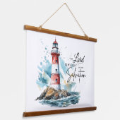 詩篇27:1聖書LORDは私の光と救いである 吊り下げ型タペストリー (傾斜あり)