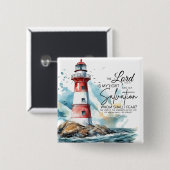 詩篇27:1聖書LORDは私の光と救いである 缶バッジ (正面&裏面)