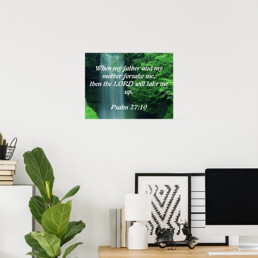 詩篇27:10 ポスター (ホームオフィス)