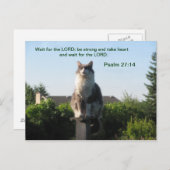 詩篇27:14と十字架 ポストカード (正面/裏面)