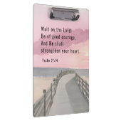 詩篇27:14主なる聖書の聖句の海を待つ クリップボード (右)