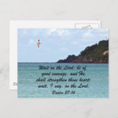 詩篇27:14主の上で待つ… ポストカード (正面/裏面)