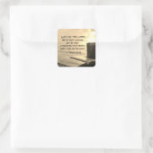 詩篇27:14主を待つ、聖書の聖句 スクエアシール (バッグ)