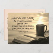 詩篇27:14主を待つ、聖書の聖句 ポストカード (正面/裏面)
