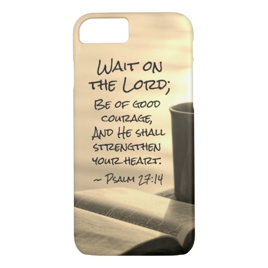 詩篇27:14主を待つ、聖書の聖句 Case-Mate iPhoneケース (裏面)
