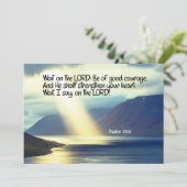 詩篇27:14主バイブル聖句フラットカードで待つ (スタンド正面)