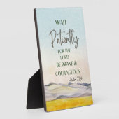 詩篇27:14 フォトプラーク (側面)