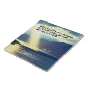 詩篇27:14 Wait on the LORD Bible Verse海 タイル (側面)