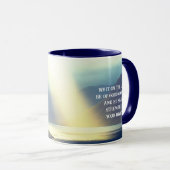 詩篇27:14 Wait on the LORD Bible Verse海 マグカップ (正面右)