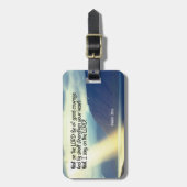 詩篇27:14 Wait on the LORD Bible Verse海 ラゲッジタグ (正面縦)