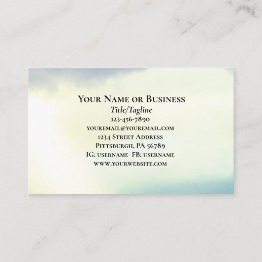 詩篇27:14 Wait on the LORD Bible Verse海 名刺 (裏面)