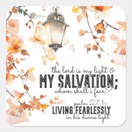詩篇27:1 主は私の光 & 救い 聖書 スクエアシール