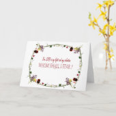 詩篇27:1、主よ、私はグリーティングカードを恐れる カード (黄色い花)