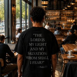 詩篇27:1 聖書の詩 Tシャツ