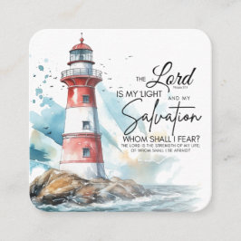 詩篇27:1 聖書 主は私の光、救い スクエア名刺