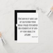 詩篇27:1 KJV聖書の聖なる書物、 経典挨拶 カード (正面/裏面インサイチュ)