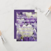 詩篇27:1 KJV聖書聖なる書物、 経典Pic Greeting カード (正面/裏面インサイチュ)