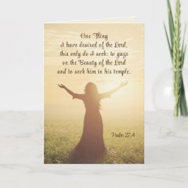 詩篇27:4主なる聖書の願い事 カード