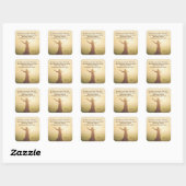 詩篇27:4主なる聖書の願い事 スクエアシール (シート)