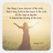 詩篇27:4主なる聖書の願い事 スクエアシール (正面)