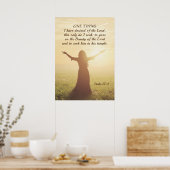 詩篇27:4主なる聖書の願い事 ポスター (キッチン)