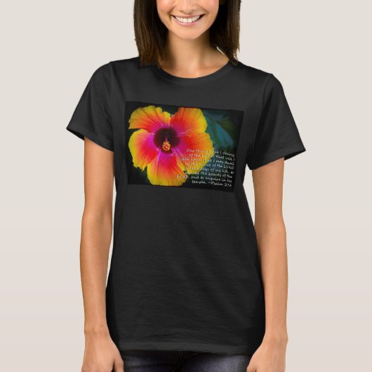 詩篇27:4黒人女性について Tシャツ (正面)