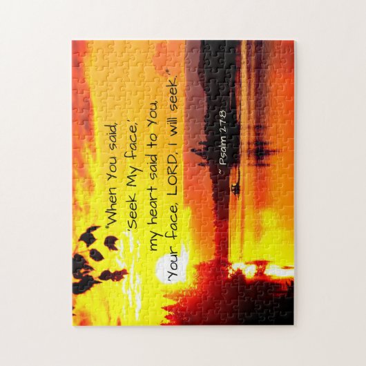 詩篇27:8あなたの顔主わたしは聖書を求める ジグソーパズル (縦)
