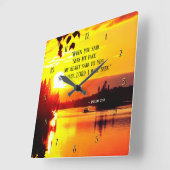 詩篇27:8あなたの顔主わたしは聖書を求める スクエア壁時計 (傾斜)