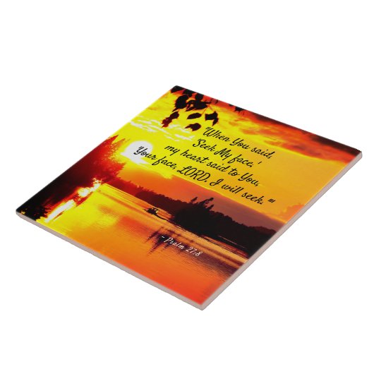 詩篇27:8あなたの顔主わたしは聖書を求める タイル (側面)