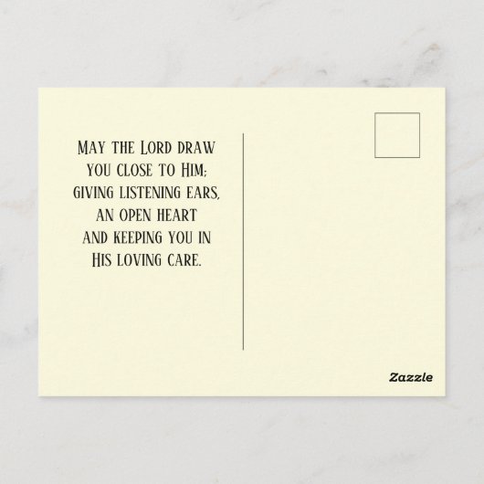 詩篇27:8あなたの顔主わたしは聖書を求める ポストカード (裏面)