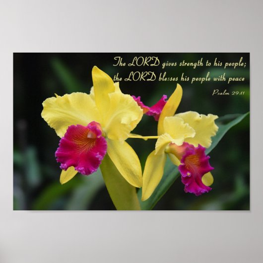 詩篇29:11キリスト教聖書聖句聖なる書物、 経典 ポスター (正面)