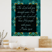 詩篇29:11 ポスター (キッチン)