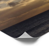 詩篇29:3主の声は水の上にある ポスター (角)