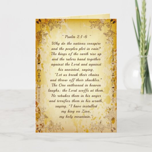 詩篇2 1-6なぜ国々は陰謀を企てるのか カード (正面)