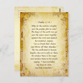 詩篇2 1-6なぜ国々は陰謀を企てるのか ポストカード (正面/裏面)