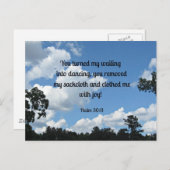 詩篇30:11あなたは私の嘆きを踊りに… ポストカード (正面/裏面)