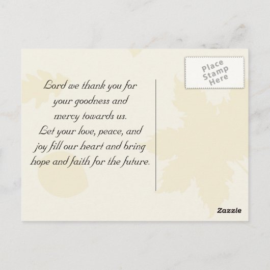 詩篇30:12 主に感謝を捧げる ポストカード (裏面)