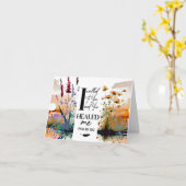 詩篇30:2主よ主よ私にキリスト教の聖書を癒してくれた カード (黄色い花)