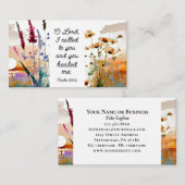 詩篇30:2主よ主よ私にキリスト教の聖書を癒してくれた 名刺 (正面/裏面)